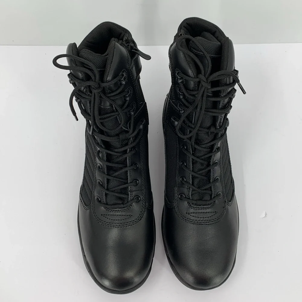 Bates military tactical boots combat black side zipper work E03180 men new 12